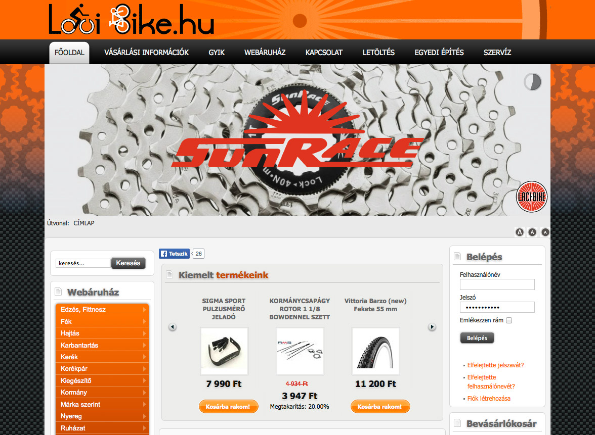 Lacibike webáruház