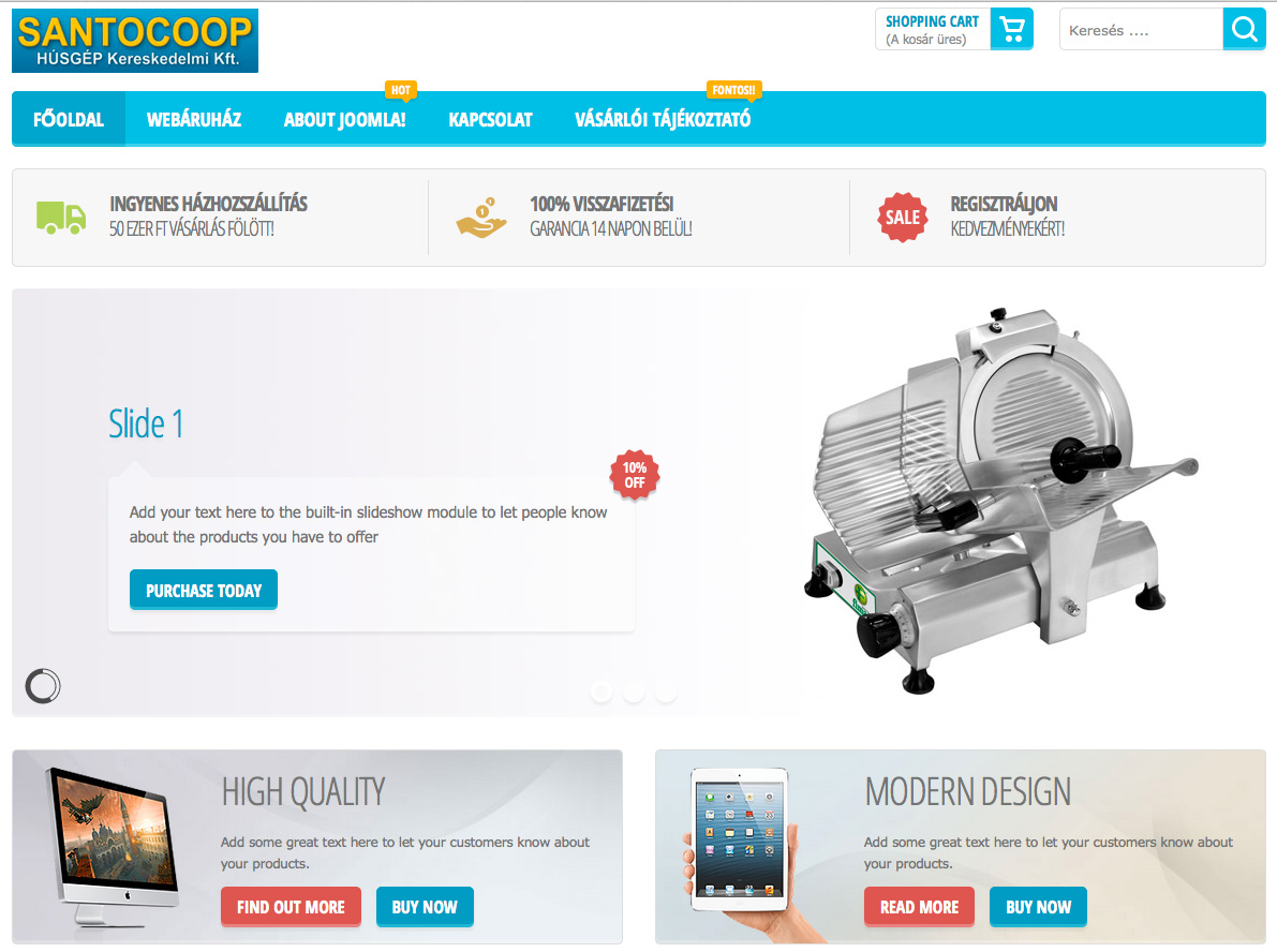 webáruház készítés